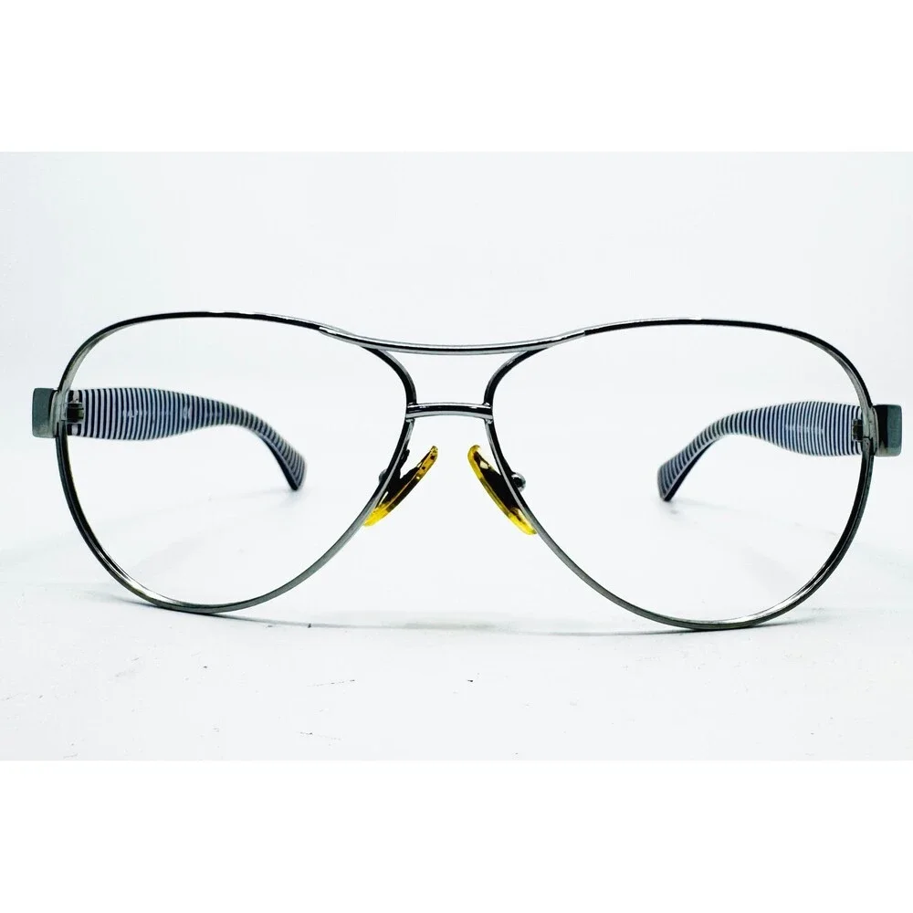 Ralph Lauren Sunglasses Womens Silver Aviator RA4096 102/11 Striped 59-11-130